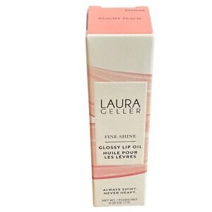 Laura Geller Fine Shine Glossy Lip Oil Beachy Peach brand new